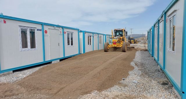 Büyükşehir, Göksun Konteyner Kentte Alt ve Üstyapı Çalışmalarını Sürdürüyor