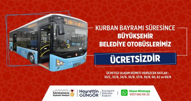 Bayramda Ulaşım Ücretsiz