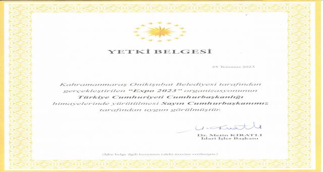 EXPO 2023, Cumhurbaşkanlığı himayesinde yürütülecek