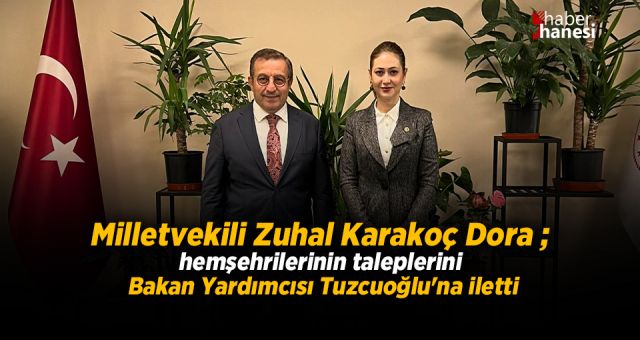 Vekil Karakoç Dora hemşehrilerinin taleplerini Bakan Yardımcısı Tuzcuoğlu'na iletti