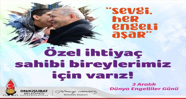 Başkan Mahçiçek’ten 3 Aralık Dünya Engelliler Günü mesajı