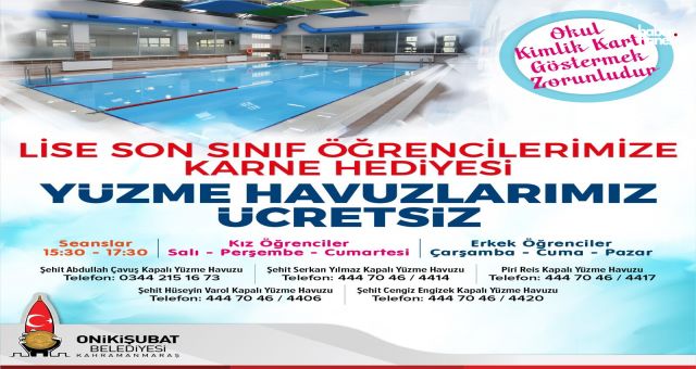 Üniversite sınavına hazırlanan öğrencilere Onikişubat Belediyesi’nden moral hediyesi