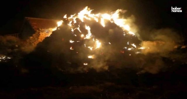 Kahramanmaraş'ta Saman Balyaları Alev Aldı!