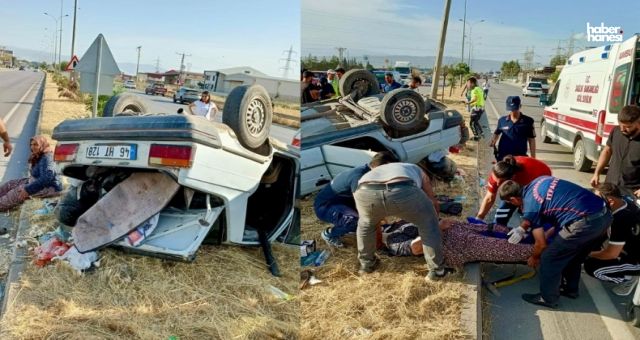 Kahramanmaraş'ın Pazarcık İlçesinde Otomobil Takla Attı: 4 Yaralı