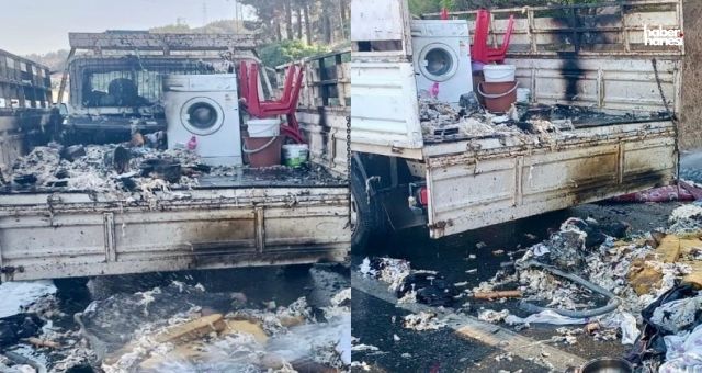 Kahramanmaraş’ta Kamyonet Yangını Korkuttu: Eşyalar Kül Oldu!