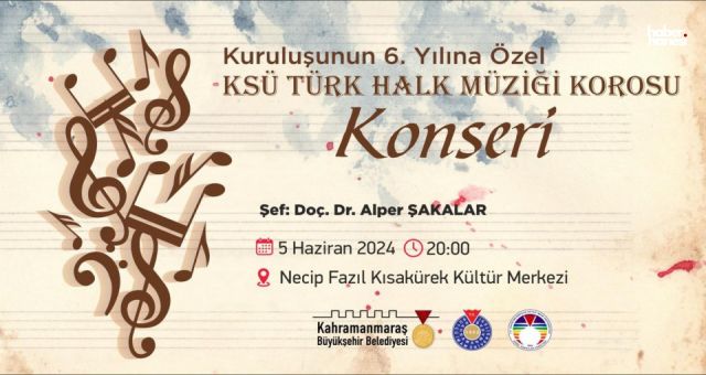 Kahramanmaraş'ta Türk Halk Müziği Konserine Davet