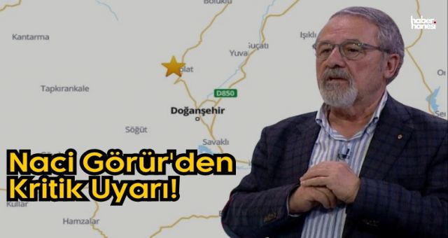 Malatya Doğanşehir'de 4.0 Büyüklüğünde Deprem: Prof. Dr. Naci Görür'den Uyarı