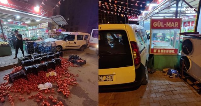 Kahramanmaraş'ta Kadın Sürücü Hafif Ticari Araç ile Markete Daldı