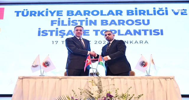 Türkiye Barolar Birliği ve Filistin Barolar Birliği Arasında İş Birliği Protokolü