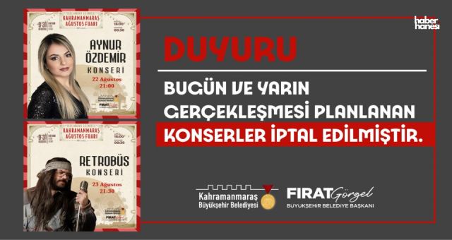 Kahramanmaraş Ağustos Fuarı’ndaki Konserler, Şehit Polis Peksoy'un Anısına İptal Edildi