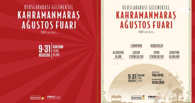 Kahramanmaraş Geleneksel Ağustos Fuarı'nda Çocuk Tiyatrosu ve Açık Hava Sineması