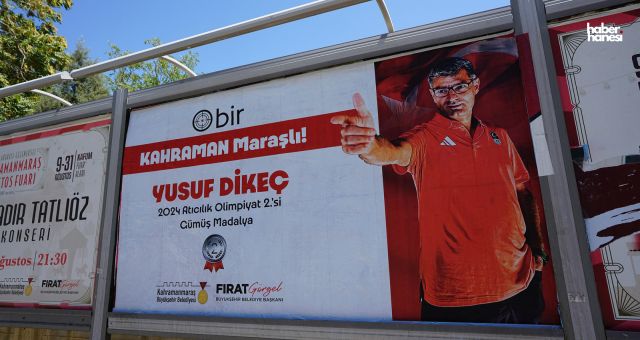 Kahramanmaraş, Milli Sporcu Yusuf Dikeç’i Afişlerle Destekledi!