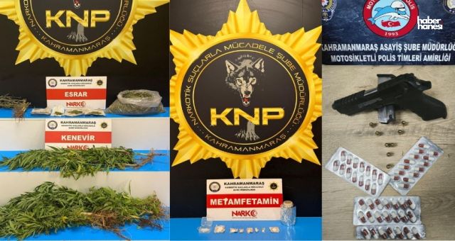 Kahramanmaraş'ta Emniyet Müdürlüğü Operasyonlarında 66 Kişi Yakalandı