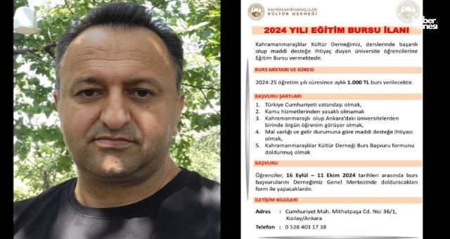 Kahramanmaraşlılar Kültür Derneği’nden öğrencilere burs desteği