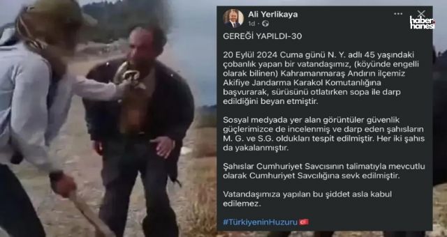 Kahramanmaraş’ta Engelli Çobana Saldırı: Bakan Yerlikaya Gereği Yapıldığını Açıkladı