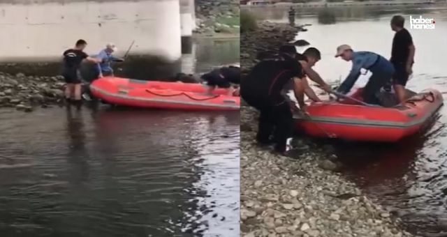 Kahramanmaraş'ta Köprü Altında Mahsur Kalan Balıkçı, İtfaiye Tarafından Kurtarıldı