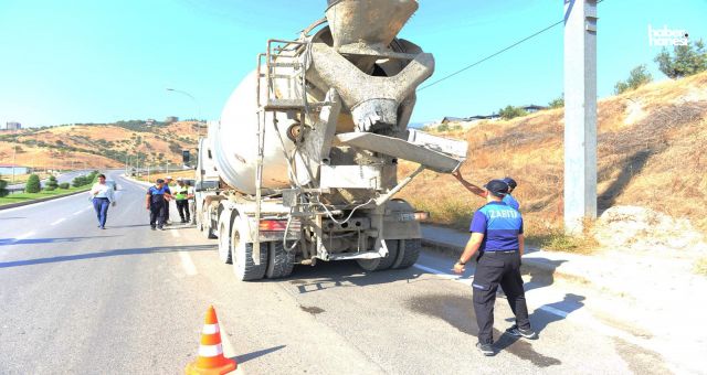 Büyükşehir'den Çevre Kirliliği Yaratan Beton Mikserine 106 Bin TL Ceza
