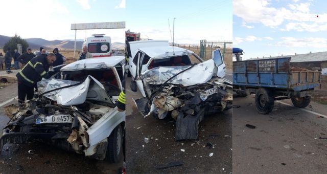Kahramanmaraş Afşin’de Otomobil Traktör Römorkuna Çarptı: 1 Yaralı