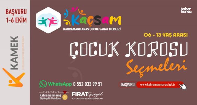 Kahramanmaraş Büyükşehir Çocuk Korosu, Yeni Dönem İçin Yetenek Avında