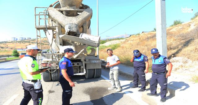 Kahramanmaraş’ta Beton Mikserlerine Sıkı Denetim: Asfalta Zarar Veren Araçlar Cezalandırılıyor