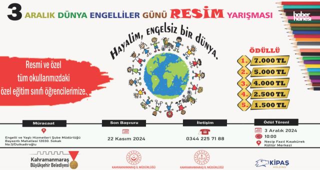 Kahramanmaraş'ta Özel Çocuklar İçin “Hayalim Engelsiz Bir Dünya” Yarışması Başlıyor