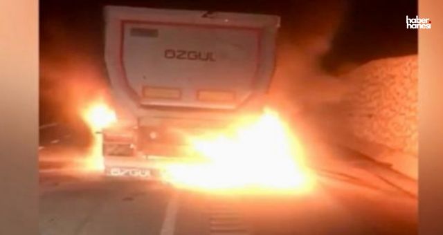 Kahramanmaraş'ta Seyir Halindeki Tırda Yangın Çıktı!