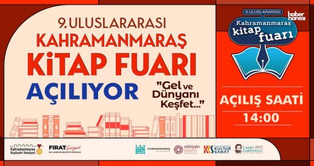 9. Uluslararası Kahramanmaraş Kitap Fuarı Yarın Başlıyor!
