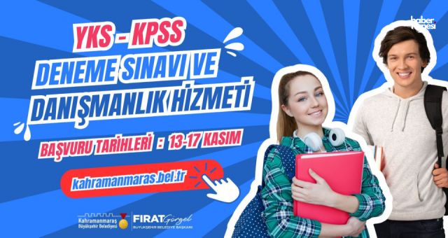 Kahramanmaraş’ta YKS ve KPSS Adaylarına Ücretsiz Sınav Hazırlık Desteği