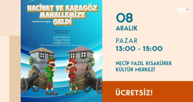 Çocuklara Özel Tiyatro Şöleni: Hacivat ve Karagöz Kahramanmaraş'ta
