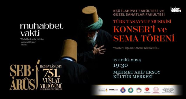 Hz. Mevlana, Vuslatının 751. Yılında Kahramanmaraş’ta Anılıyor