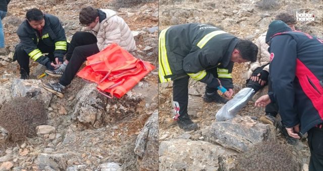 Kahramanmaraş Afşin’de Kayalıklara Düşen Genç Yaralandı!