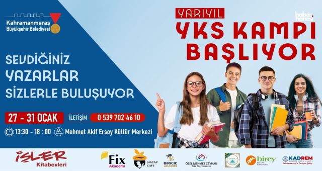Kahramanmaraş Büyükşehirden YKS Adaylarına Özel Yarıyıl Kampı