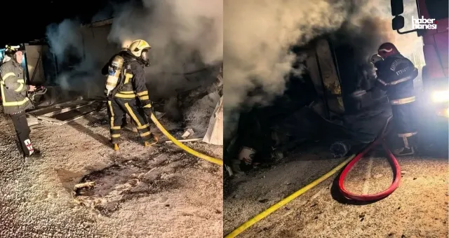 Kahramanmaraş’ta İşçi Konteynerinde Korkutan Yangın