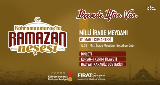 Kahramanmaraş'ta Ramazan’ın İlk İftarı Milli İrade Meydanı’nda!