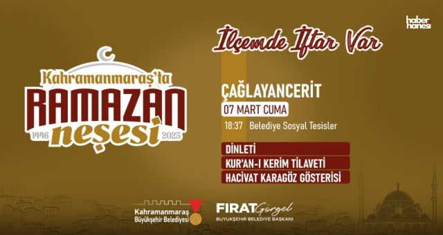 Büyükşehir’den Çağlayancerit’e Ramazan Daveti: İftar Sofraları Kuruluyor!