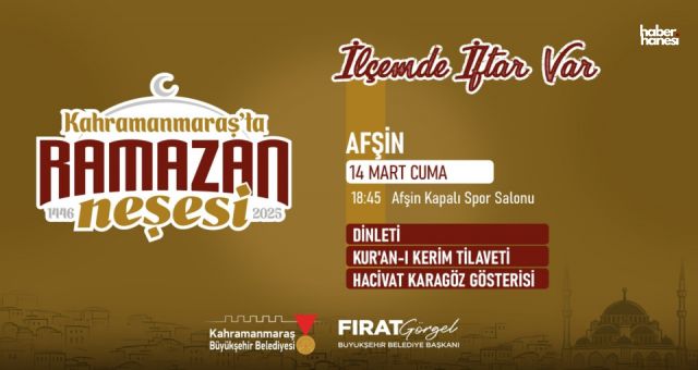 Kahramanmaraş Büyükşehirden Afşin Halkına İftar Programı!