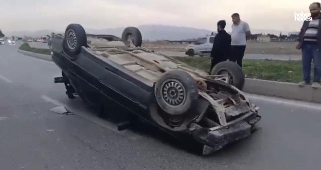 Kahramanmaraş’ta Otomobil Takla Attı: Sürücü Hastaneye Kaldırıldı