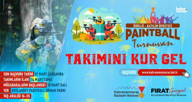 Kahramanmaraş’ta Paintball Heyecanı: Başvurular Başladı