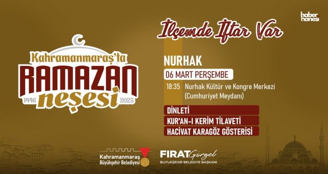 Kahramanmaraş’ta Ramazan Buluşması: Nurhak’ta İftar Programı!