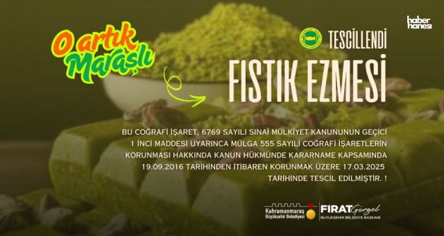 Kahramanmaraş’ın Yeni Coğrafi İşaretli Ürünü: Maraş Fıstık Ezmesi