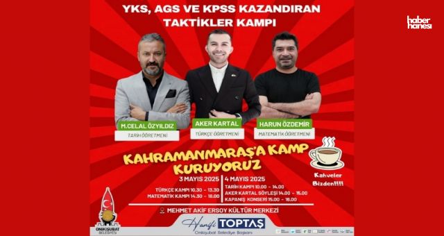 Onikişubat Belediyesi’nden Gençlere Tam Destek: Sınav Taktikleri Kampı Başlıyor!