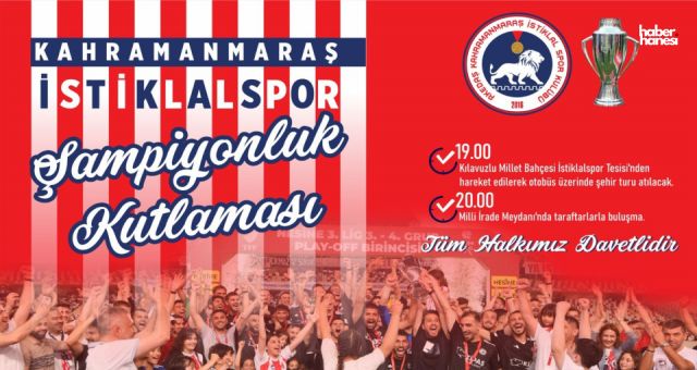 Kahramanmaraş, Şampiyonluğunu Kutluyor: İstiklalspor Taraftarla Buluşuyor