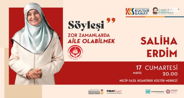 Saliha Erdim Kahramanmaraş’ta Aile Üzerine Konuşacak