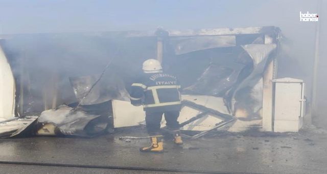 Kahramanmaraş Afşin’de Konteyner Alev Alev Yandı!