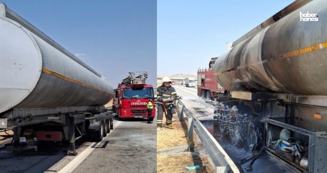 Kahramanmaraş’ta Seyir Halindeki Akaryakıt Tankerinde Yangın Çıktı!