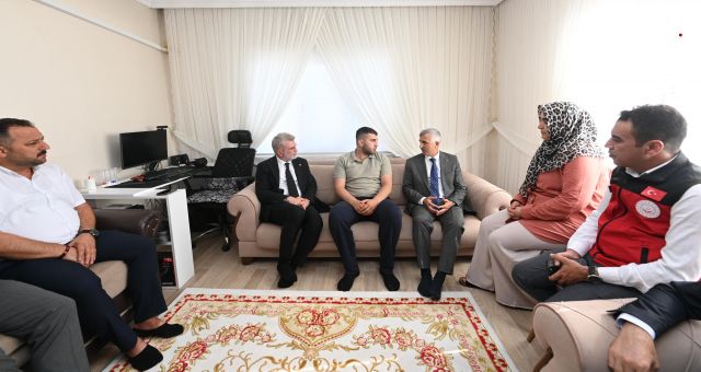 Başkan Görgel'den Gazi Ahmet Can Yoksul’a Geçmiş Olsun Ziyareti