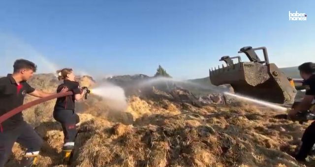 Kahramanmaraş’ta Çiftlik Yangını: 300 Ton Saman Kül Oldu
