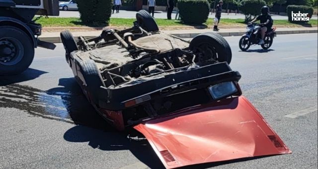 Kahramanmaraş'ta Trafik Kazası Korkuttu: Otomobil Devrildi, 1 Yaralı
