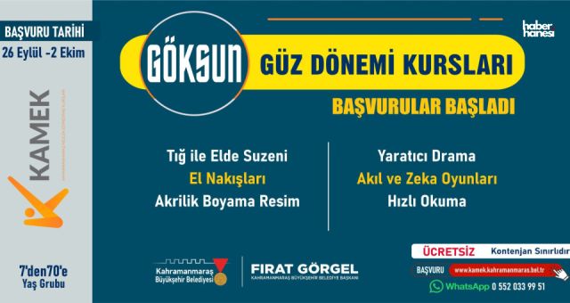 Kahramanmaraş Büyükşehir’den Göksun’da Her Yaşa Uygun Eğitim