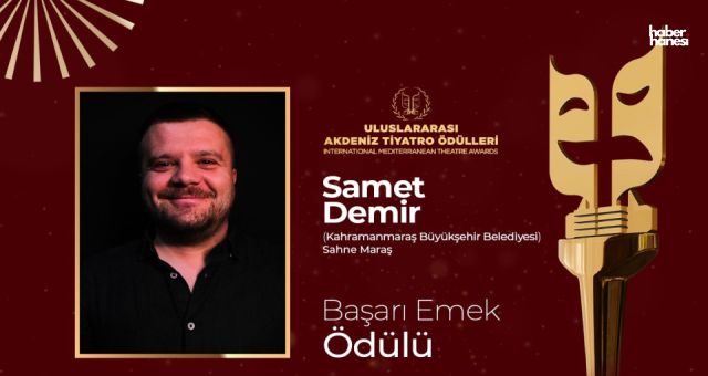 Kahramanmaraş Büyükşehir’in Tiyatro Ekibi Sahne Maraş’a Bir Ödül Daha